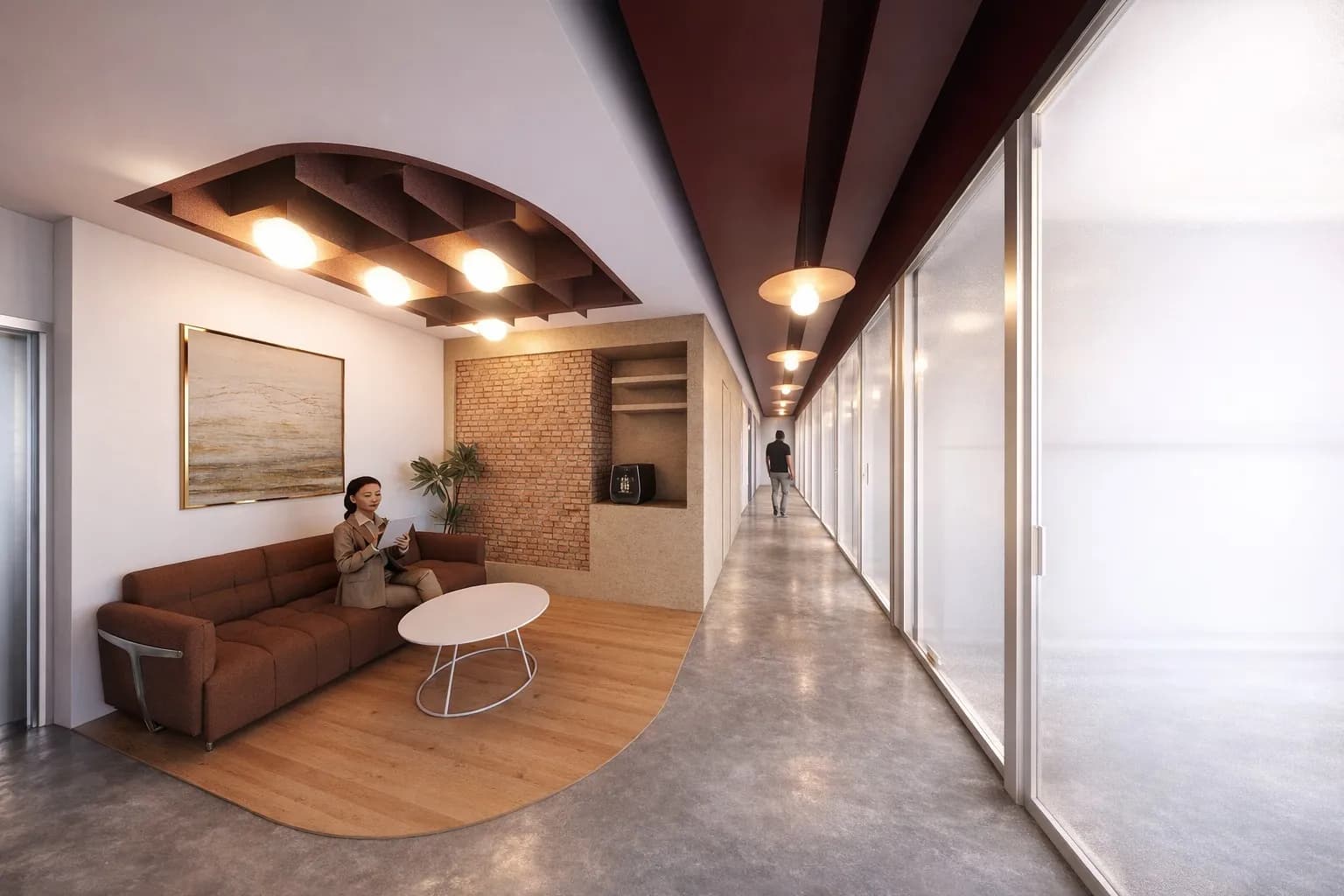 הלאונג' של Docspace – אזור ישיבה ועבודה לרופאים